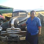 Nosipho-Kholutsoane,-Lereku-Trading-Classic-Cars,-with-1947-Pontiac