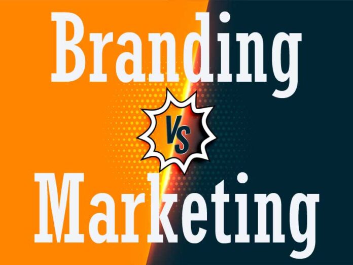 Branding vs. marketing infographic